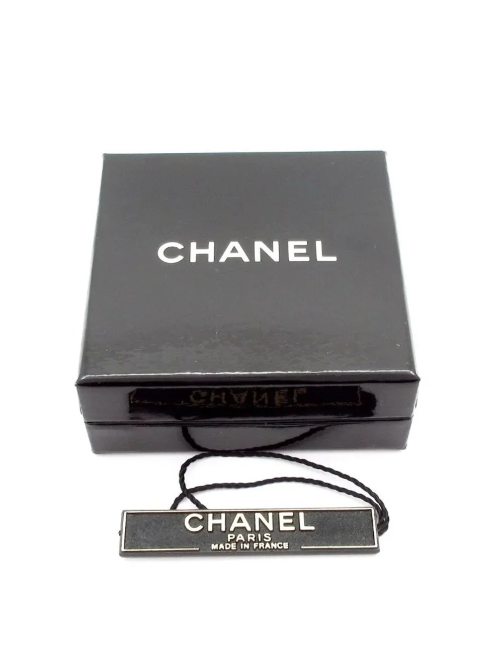 Chanel Earrings Gold Clear CC Logo